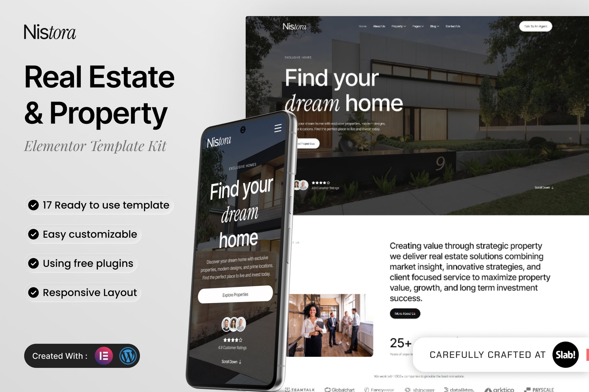 Nistora - Real Estate & Property Elementor Template Kit template kit cover image