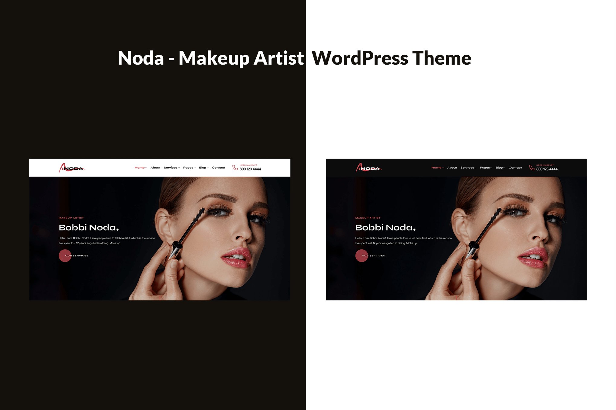 Noda - Makeup Artist WordPress Theme theme cover image