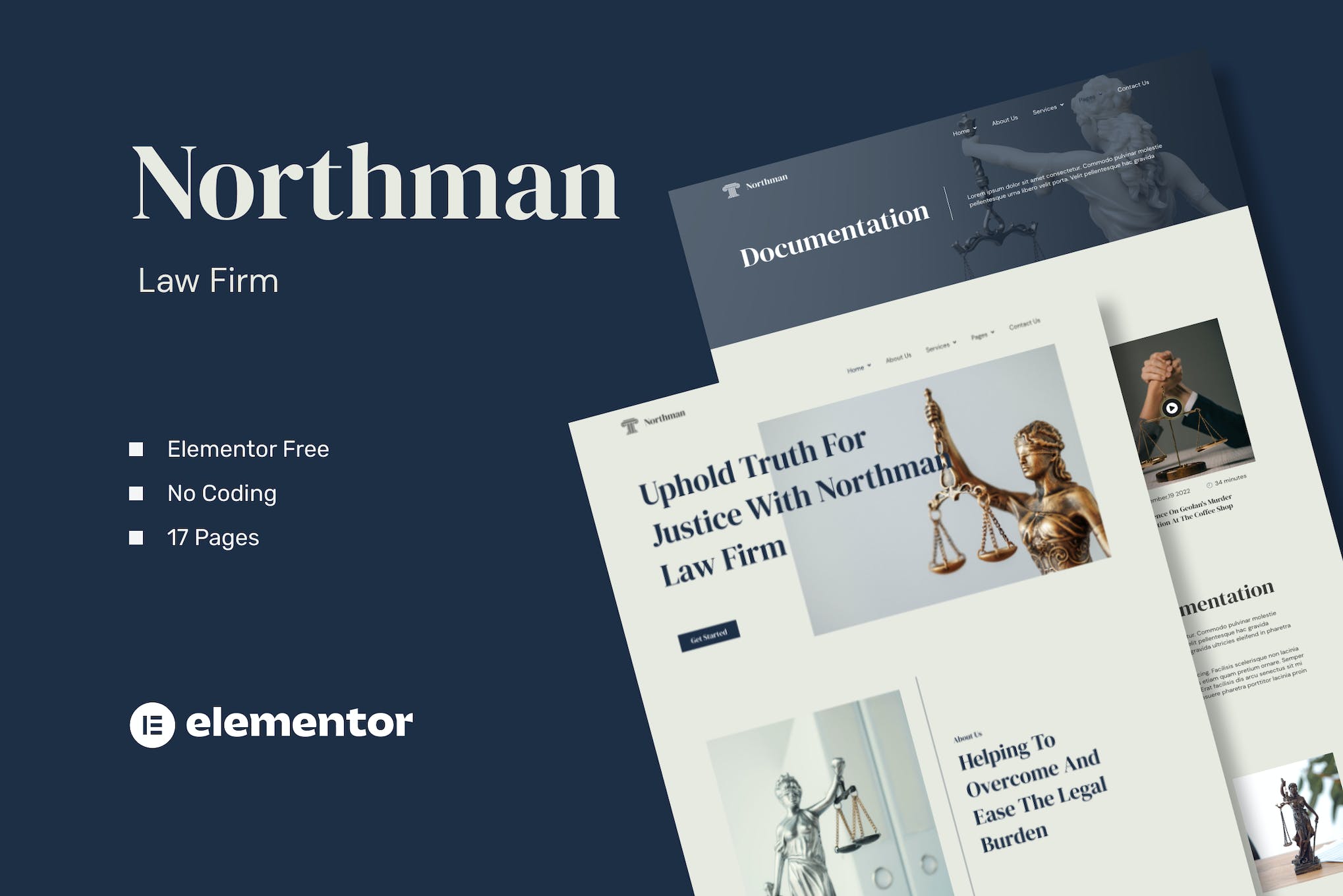 Northman - Law Firm Elementor Template Kit template kit cover image
