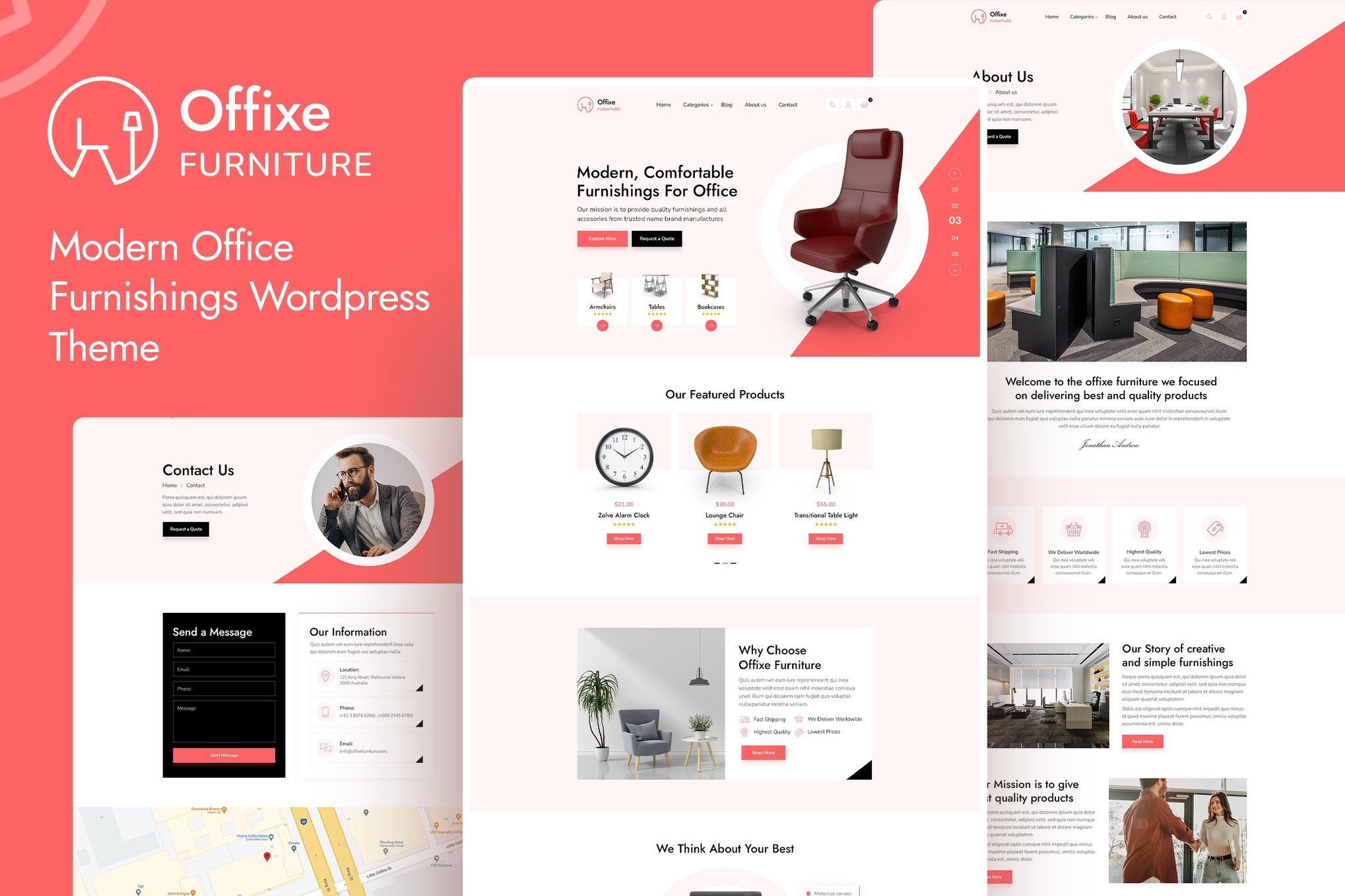Offixe | Furniture WordPress Theme theme cover image