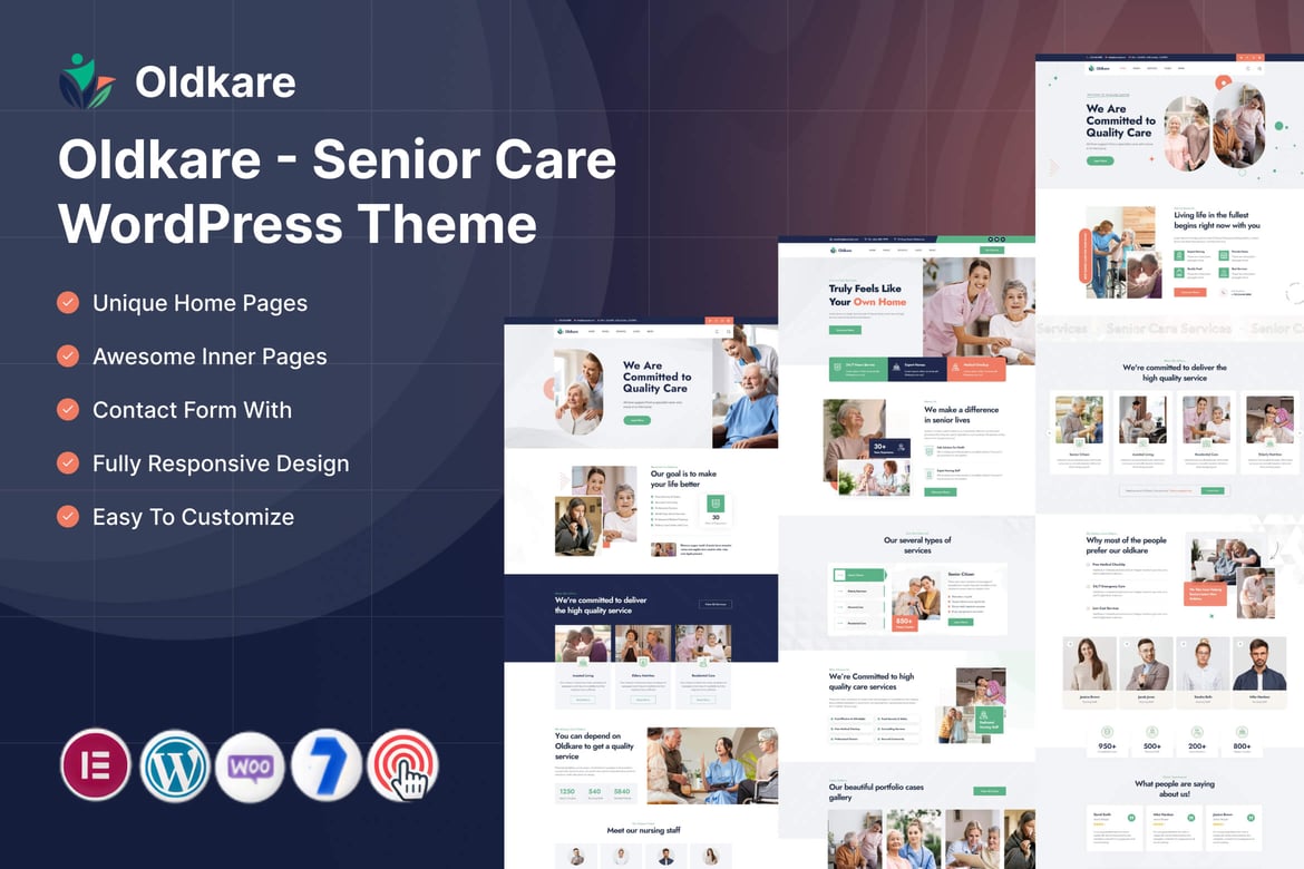 Oldkare – Senior Care WordPress Theme theme cover image