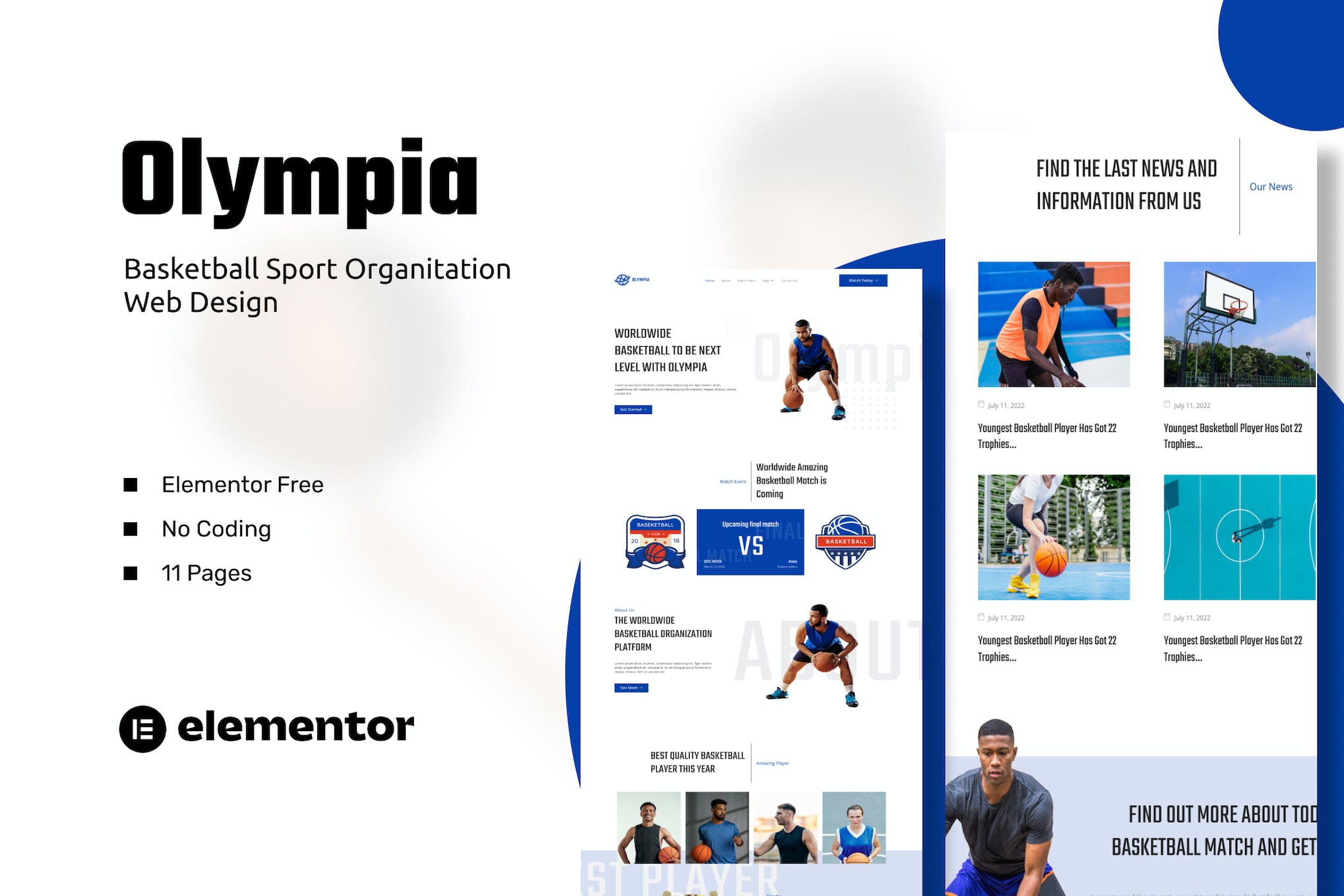 Olympia - Basketball Sport Organization Template Kits template kit cover image