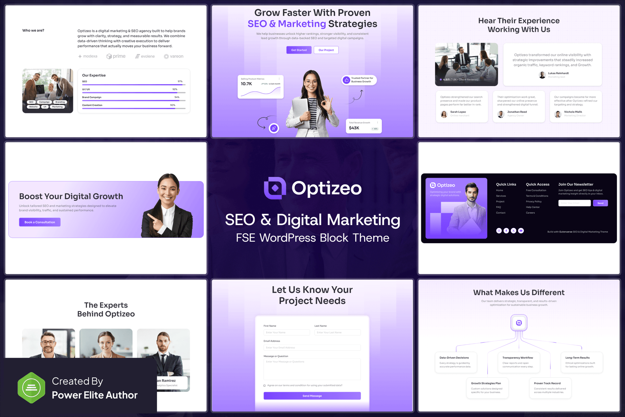 Optizeo – SEO Digital Marketing WP Block Theme theme cover image