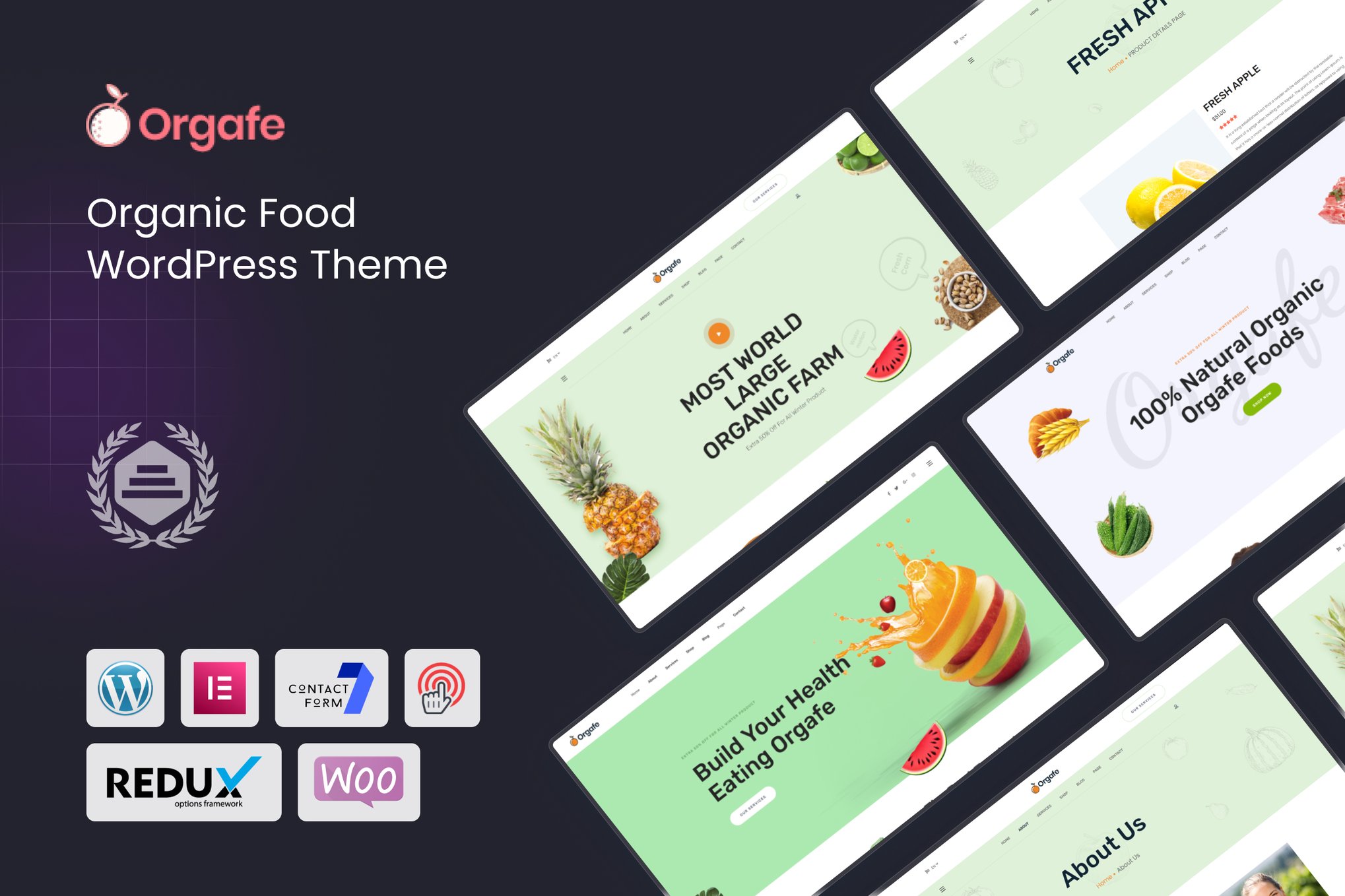 Orgafe - Organic Food WordPress Theme theme cover image