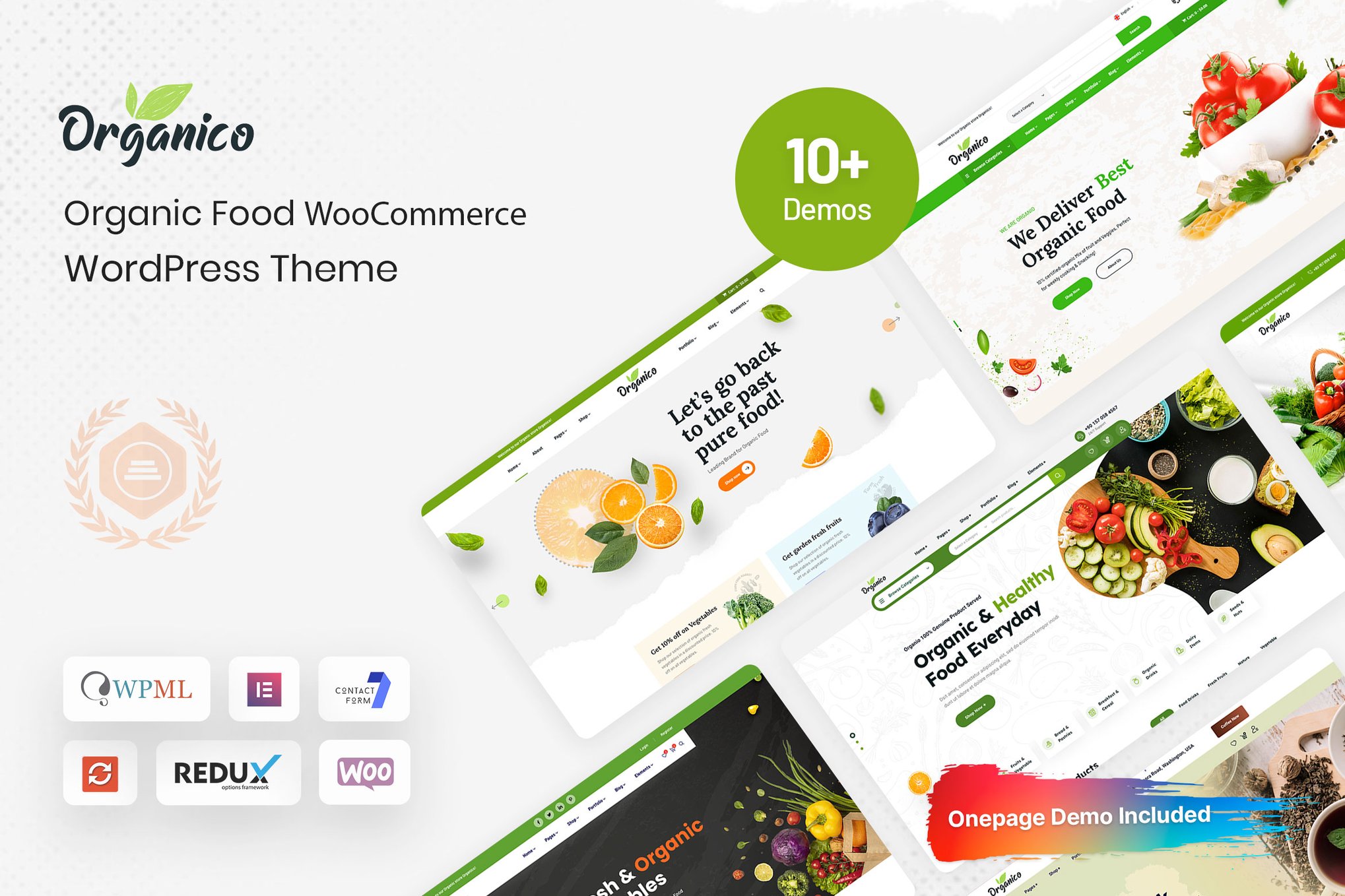 Orgrano - Organic Food Store WordPress theme cover image