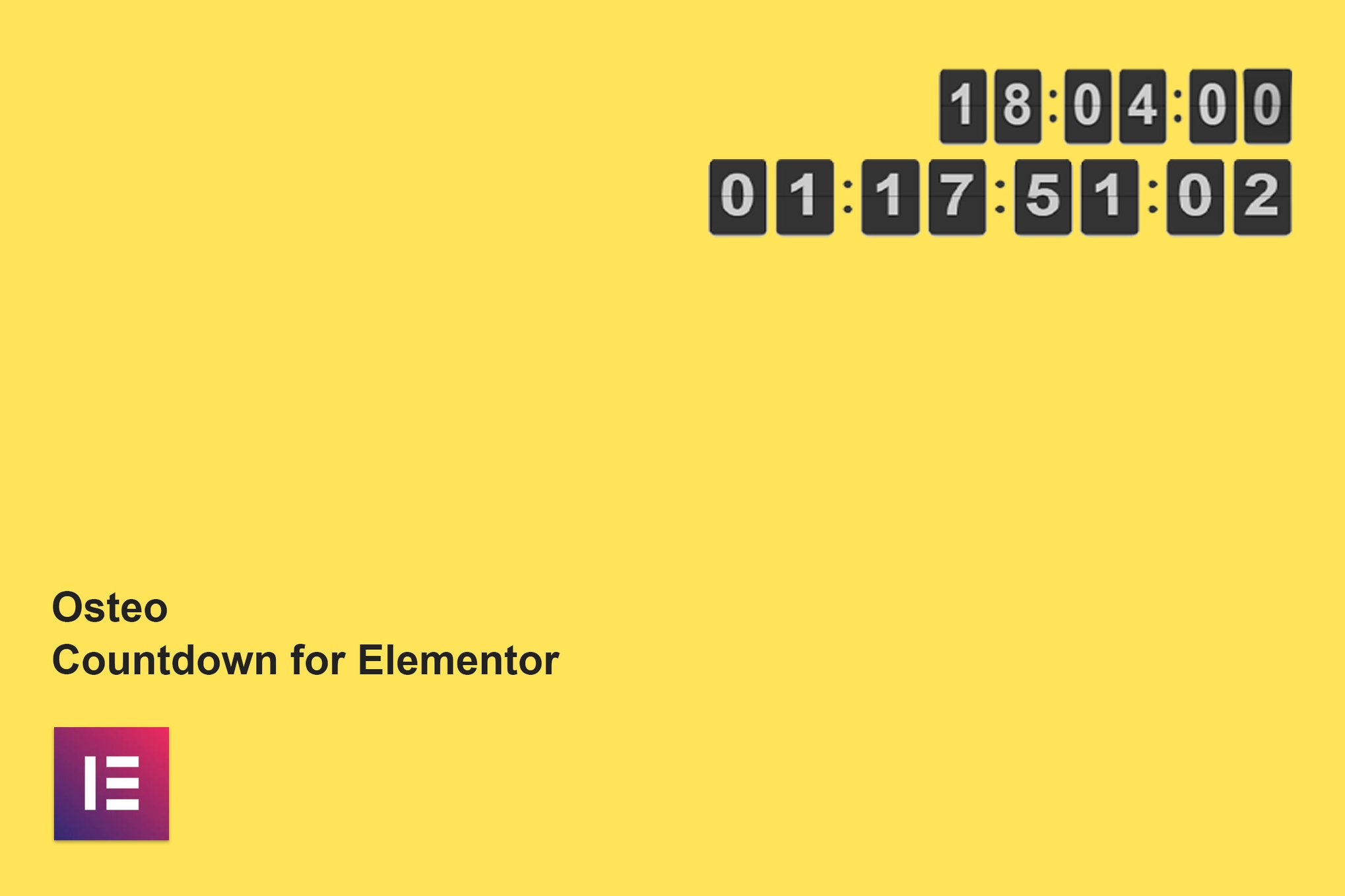 Osteo Countdown for Elementor plugin cover image