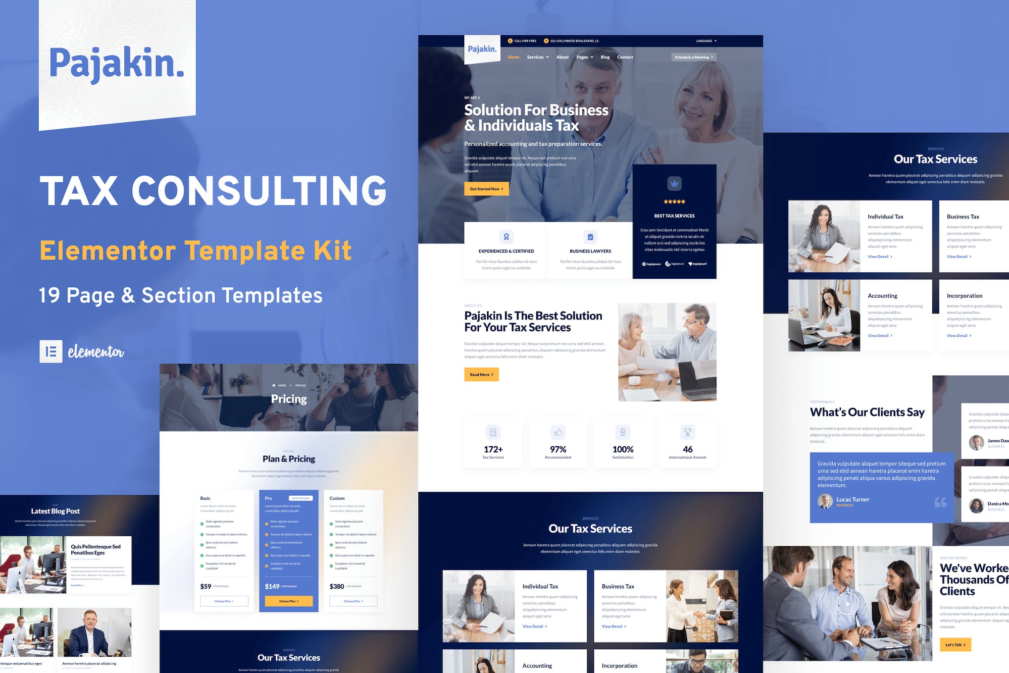 Pajakin - Tax Consultant & Financial Advisor Template Kit template kit cover image