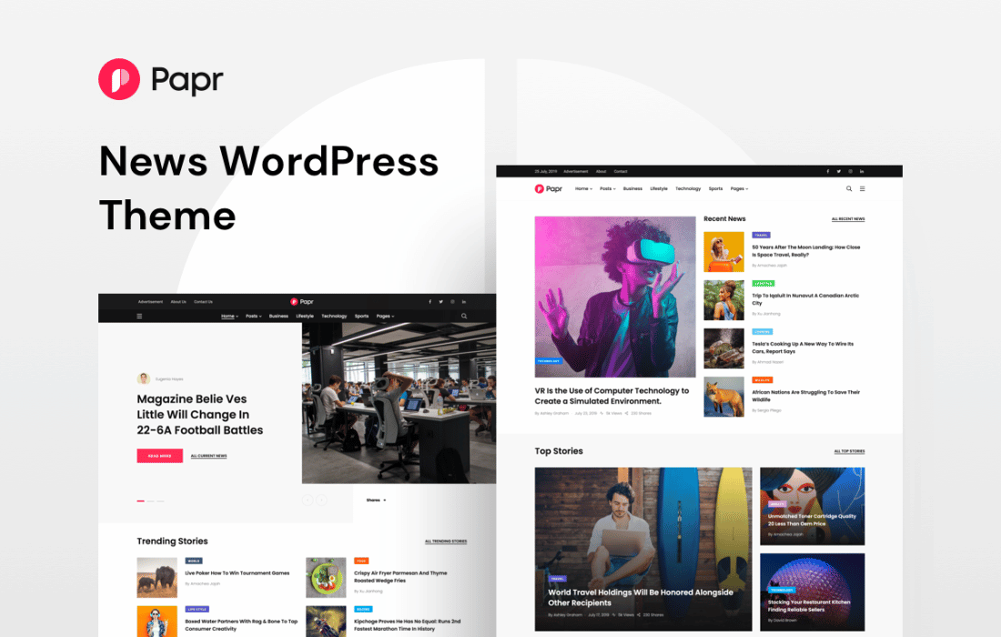 Papr - News Magazine theme cover image