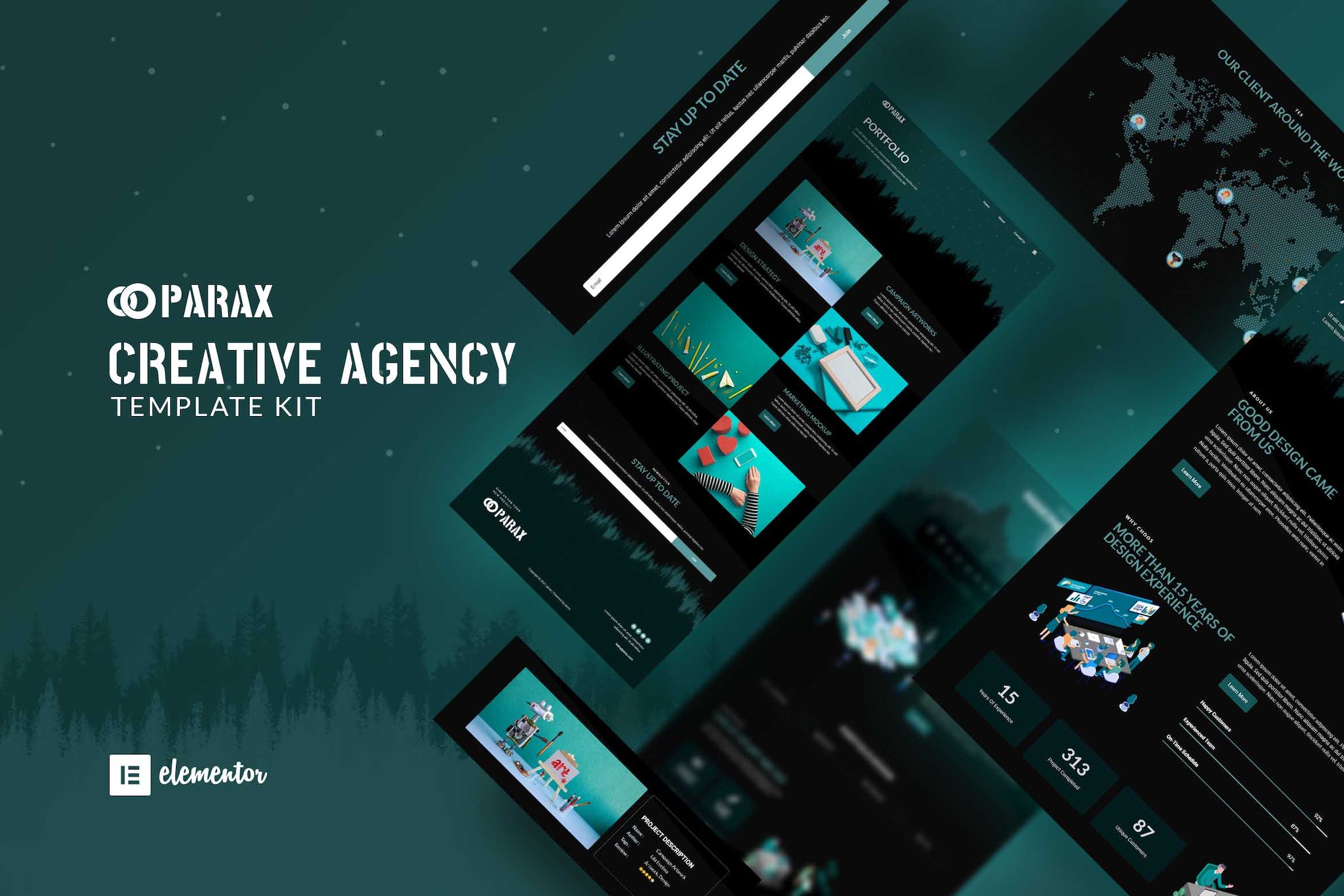 Parax - Creative Agency Elementor Template Kit template kit cover image