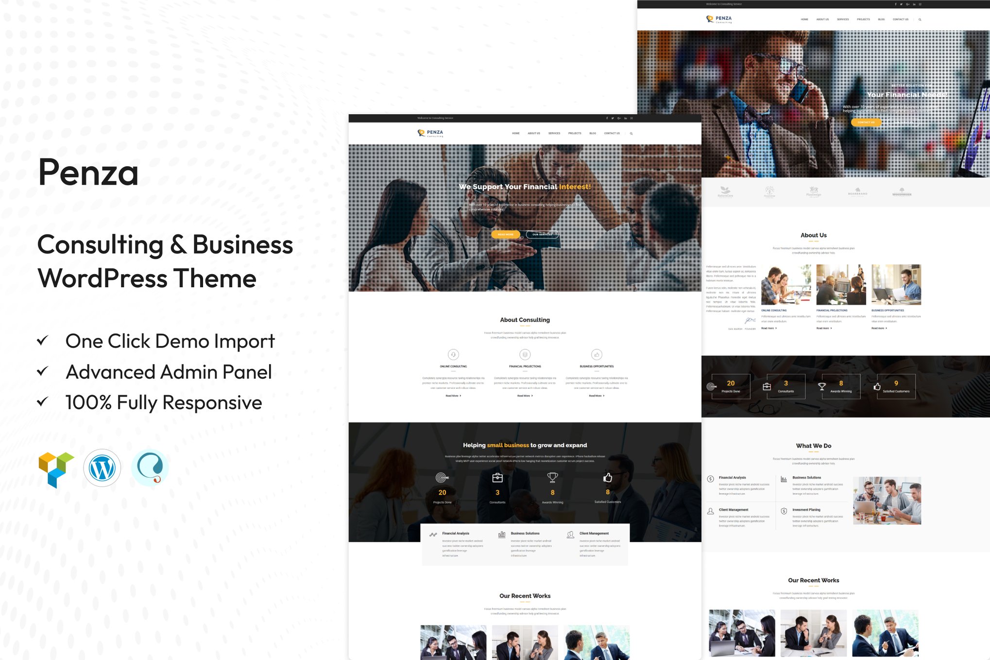 Penza - Consulting & Business WordPress Theme theme cover image