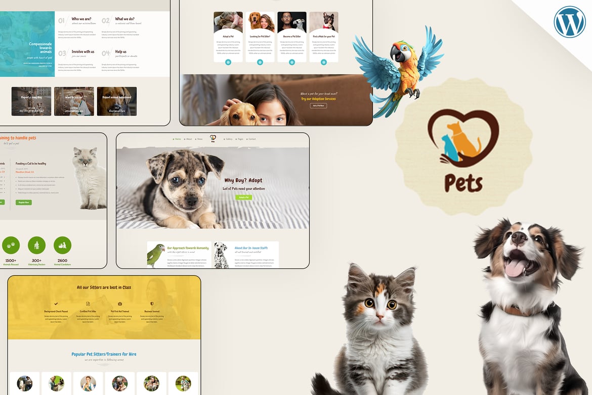 Pet World – Dog Care & Pet Shop WordPress Theme theme cover image