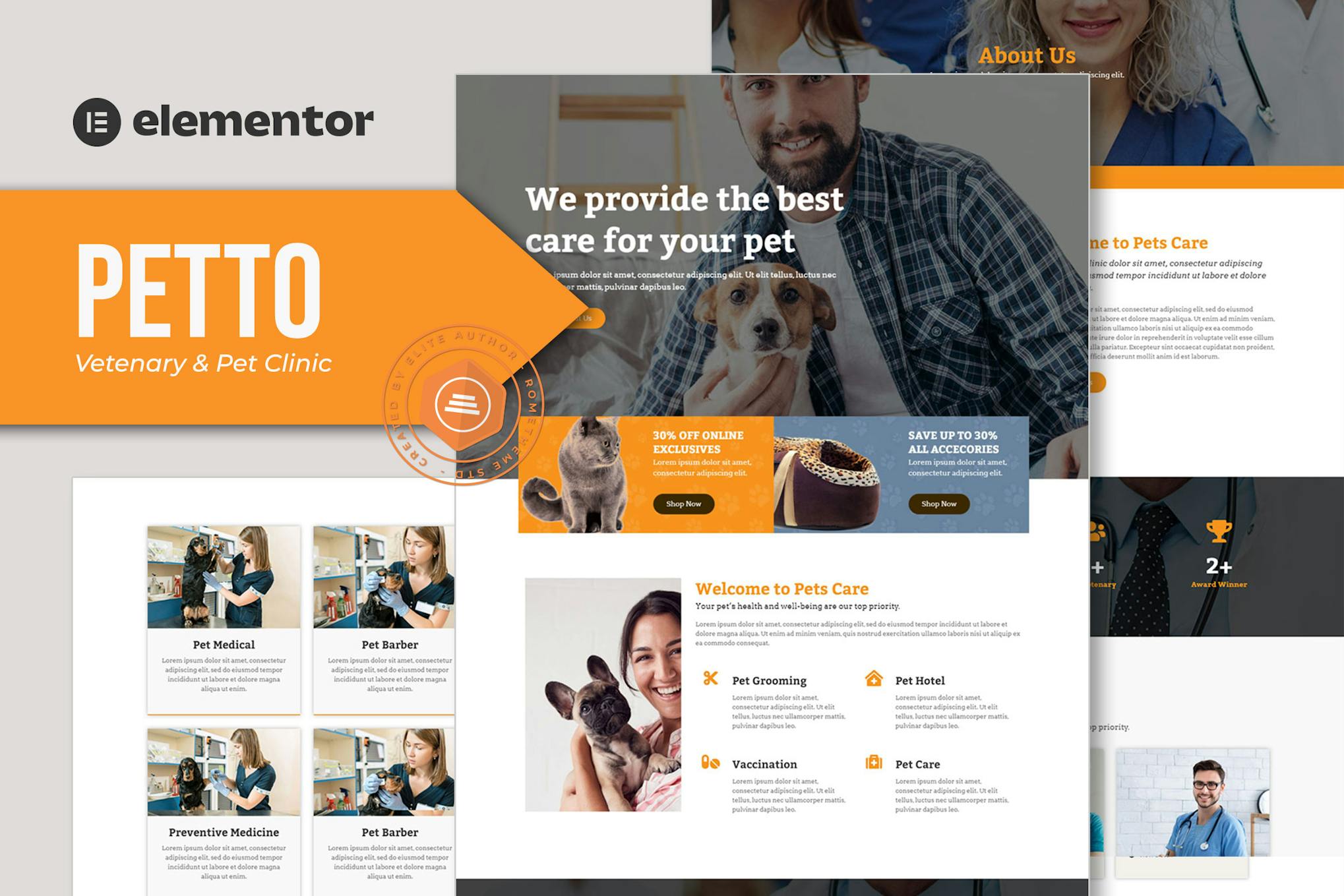 Petto - Vetenary Pet Clinic Template Kit template kit cover image