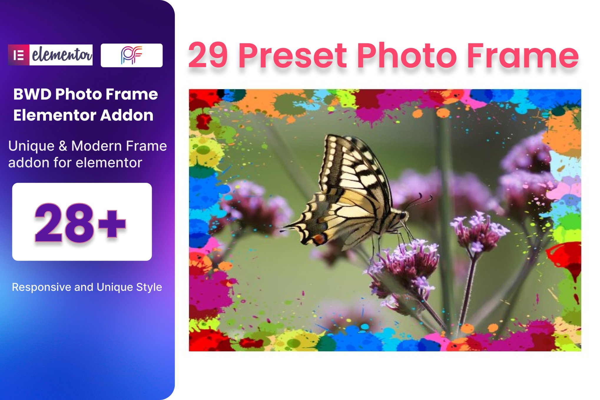 Photo Frame Addon For Elementor plugin cover image