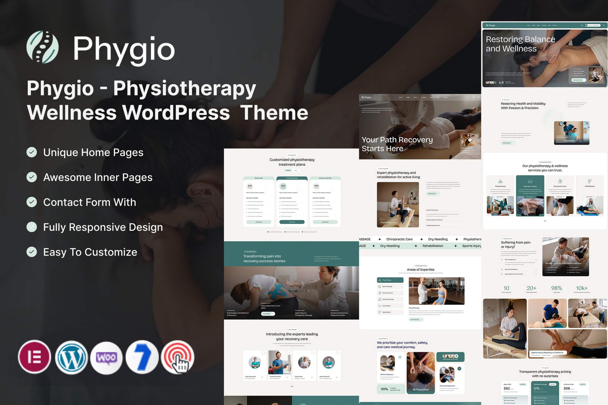 Phygio - Physiotherapy Wellness WordPress Theme theme cover image
