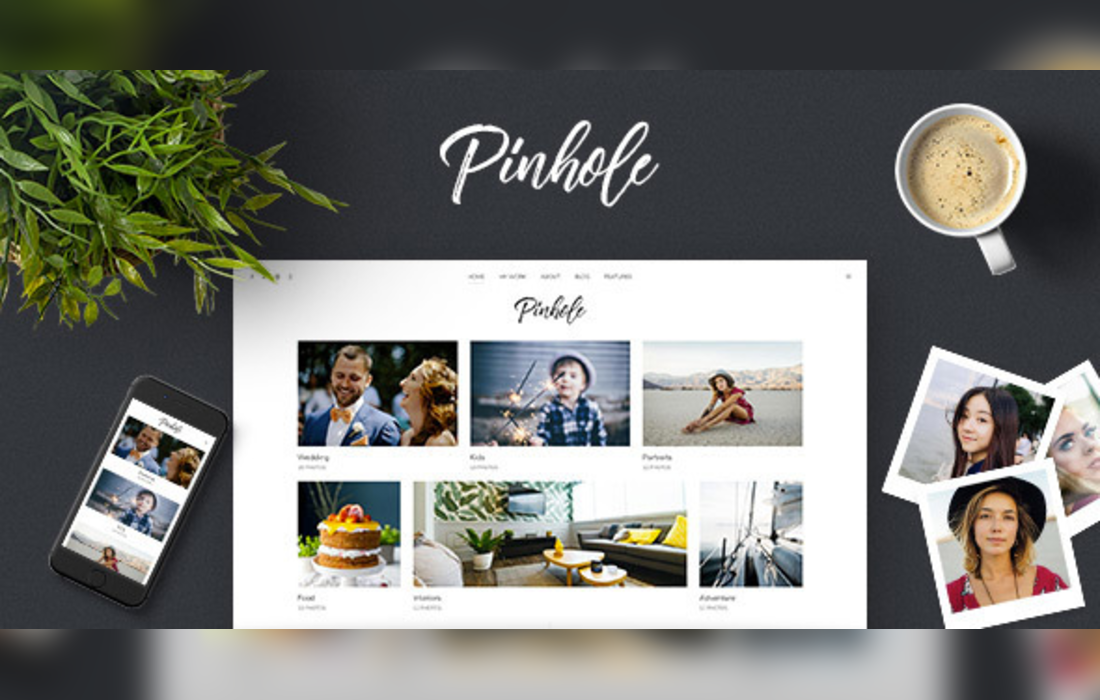 Pinhole - Photography Portfolio & Gallery Theme for WordPress theme cover image