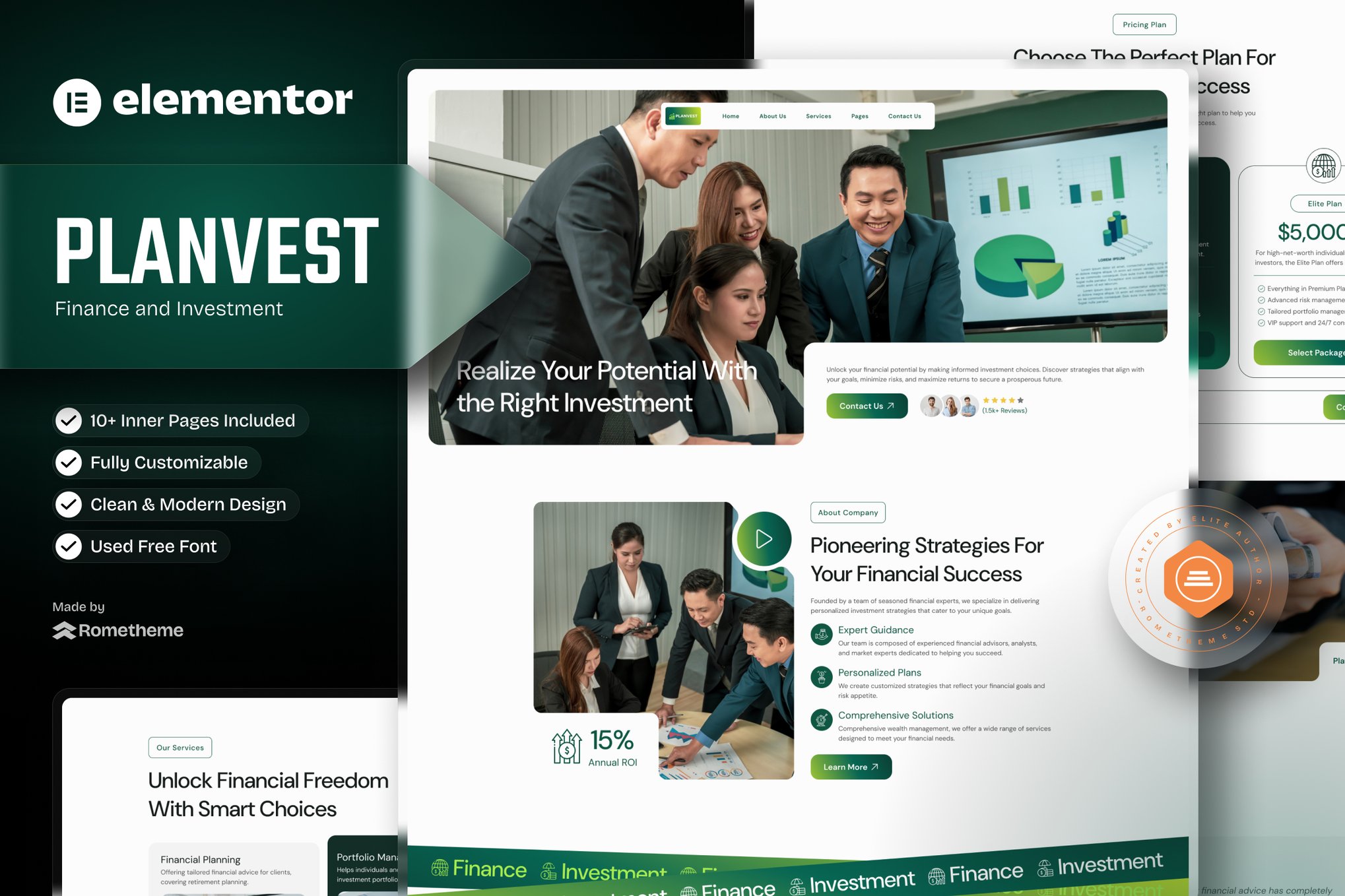 Plantvest - Finance & Invesment Elementor Template Kit template kit cover image