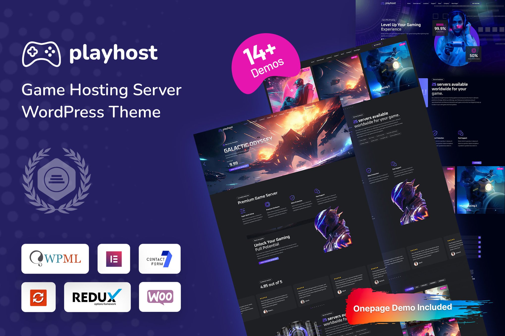 Playhost – Game Hosting Server WordPress Theme theme cover image