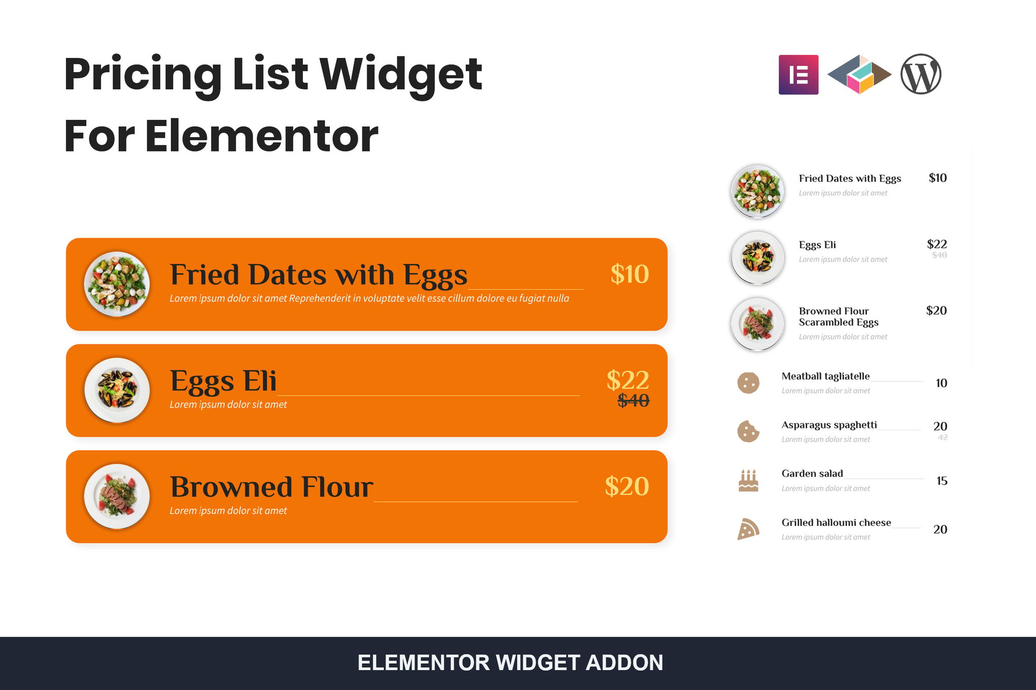 Pricing List Widget For Elementor plugin cover image