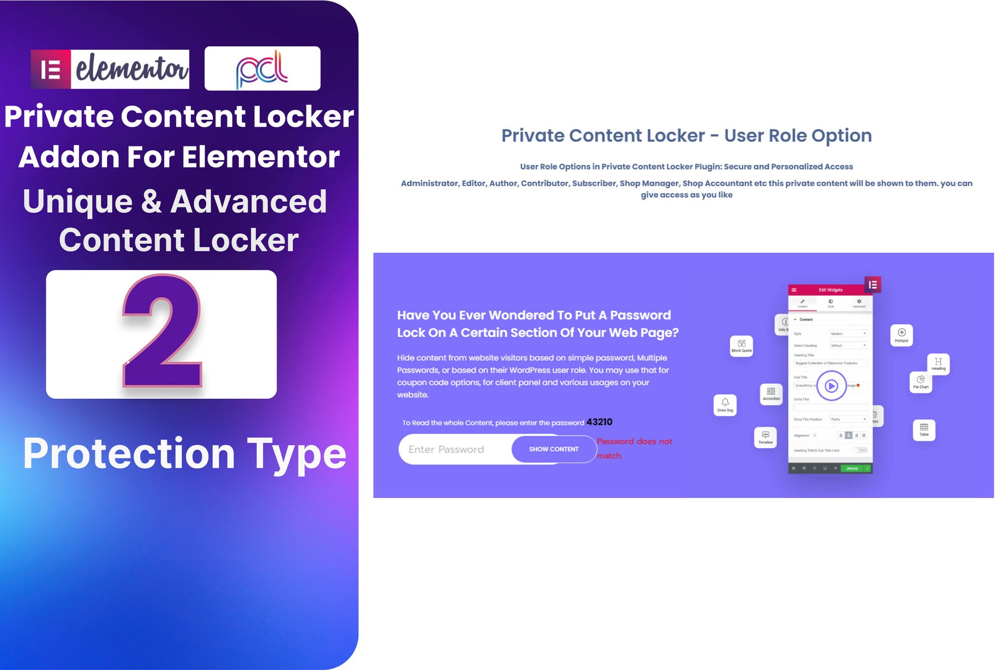 Private Content Locker Addon For Elementor plugin cover image
