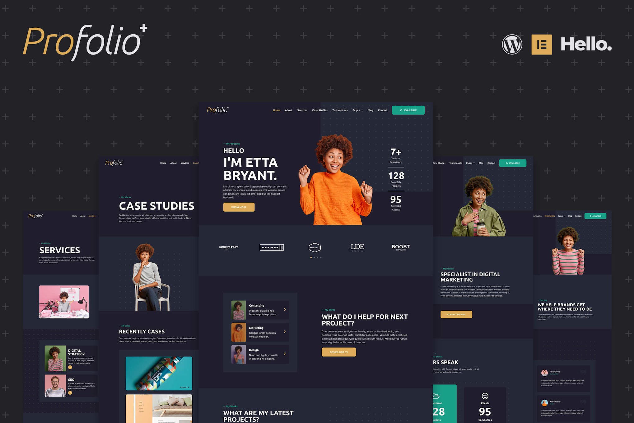 Profolio - CV Resume Portfolio Elementor Template Kit template kit cover image