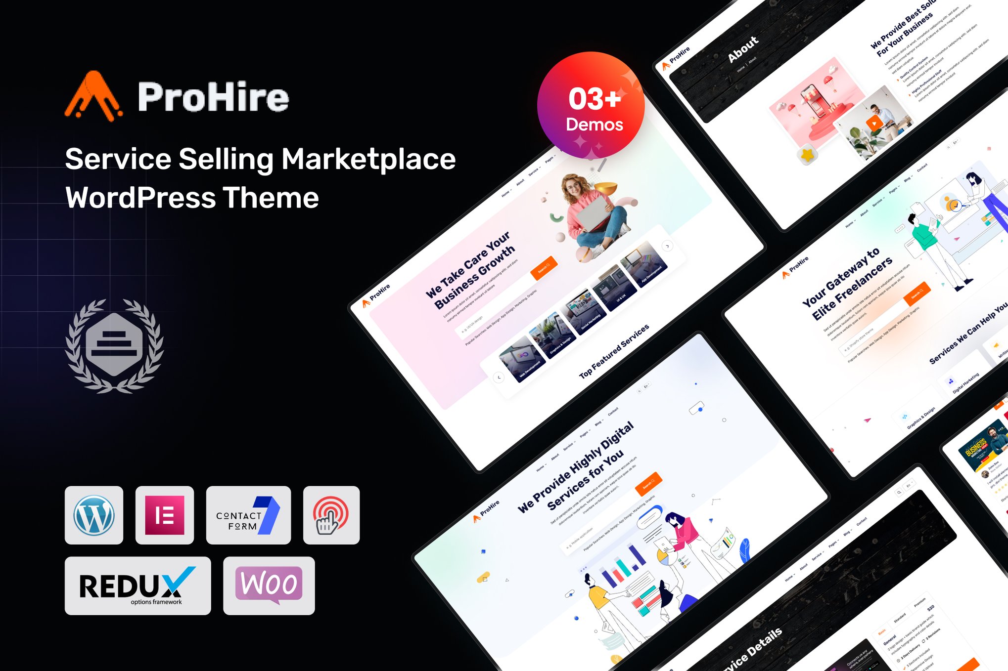 Prohire - Service Selling Marketplace WordPress theme cover image