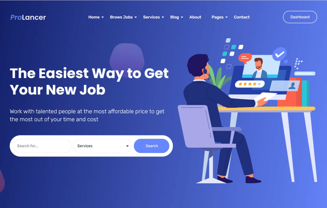 Prolancer | Freelance Marketplace Theme theme cover image