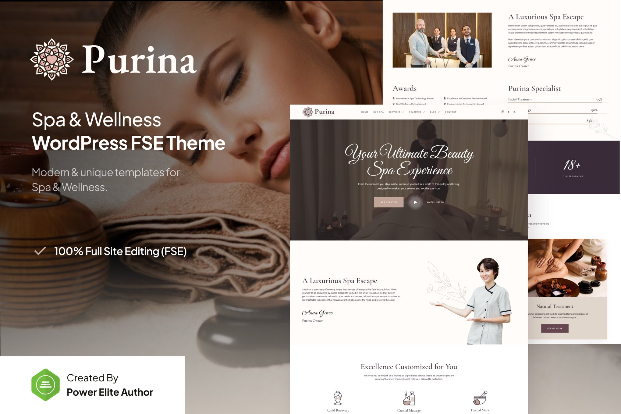 Purina - Spa & Wellness FSE WordPress Theme theme cover image