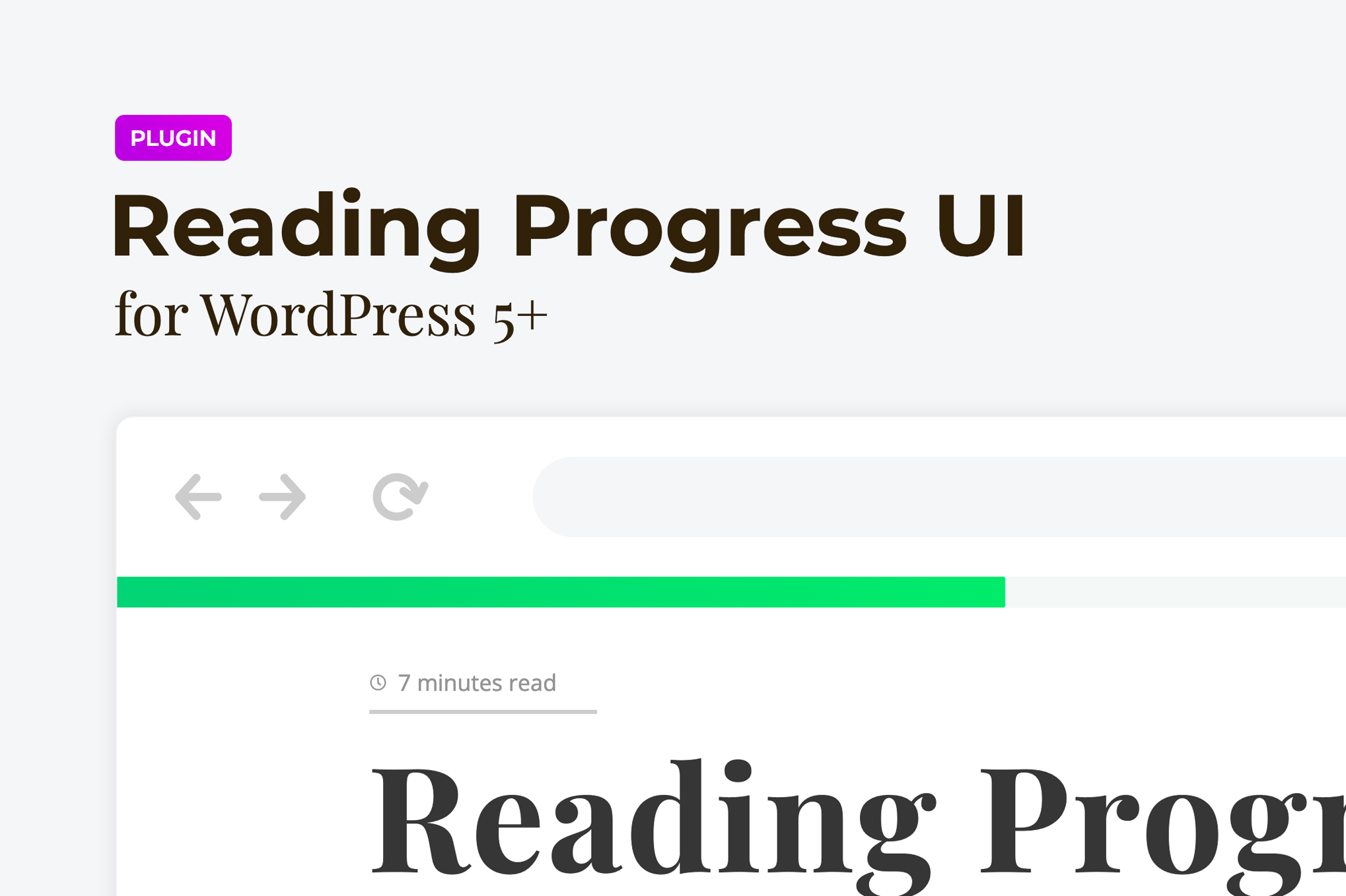 Reading Progress Bar for WordPress plugin cover image