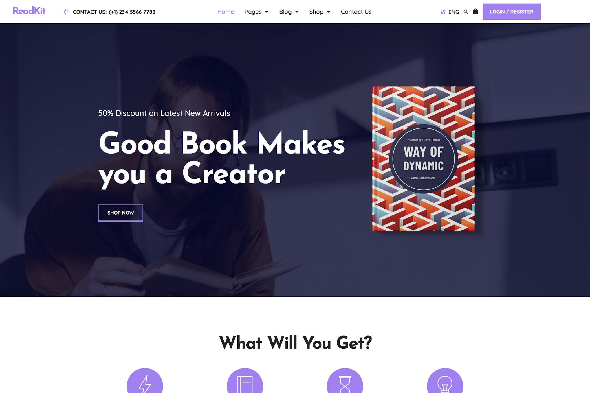 ReadKit - Book Elementor Template Kit template kit cover image