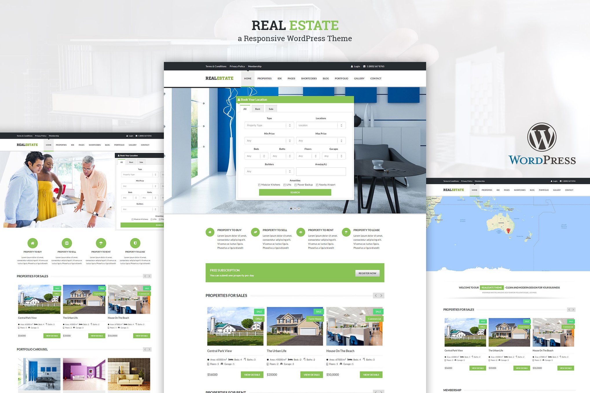 Real Estate - Responsive Real Estate Theme theme cover image