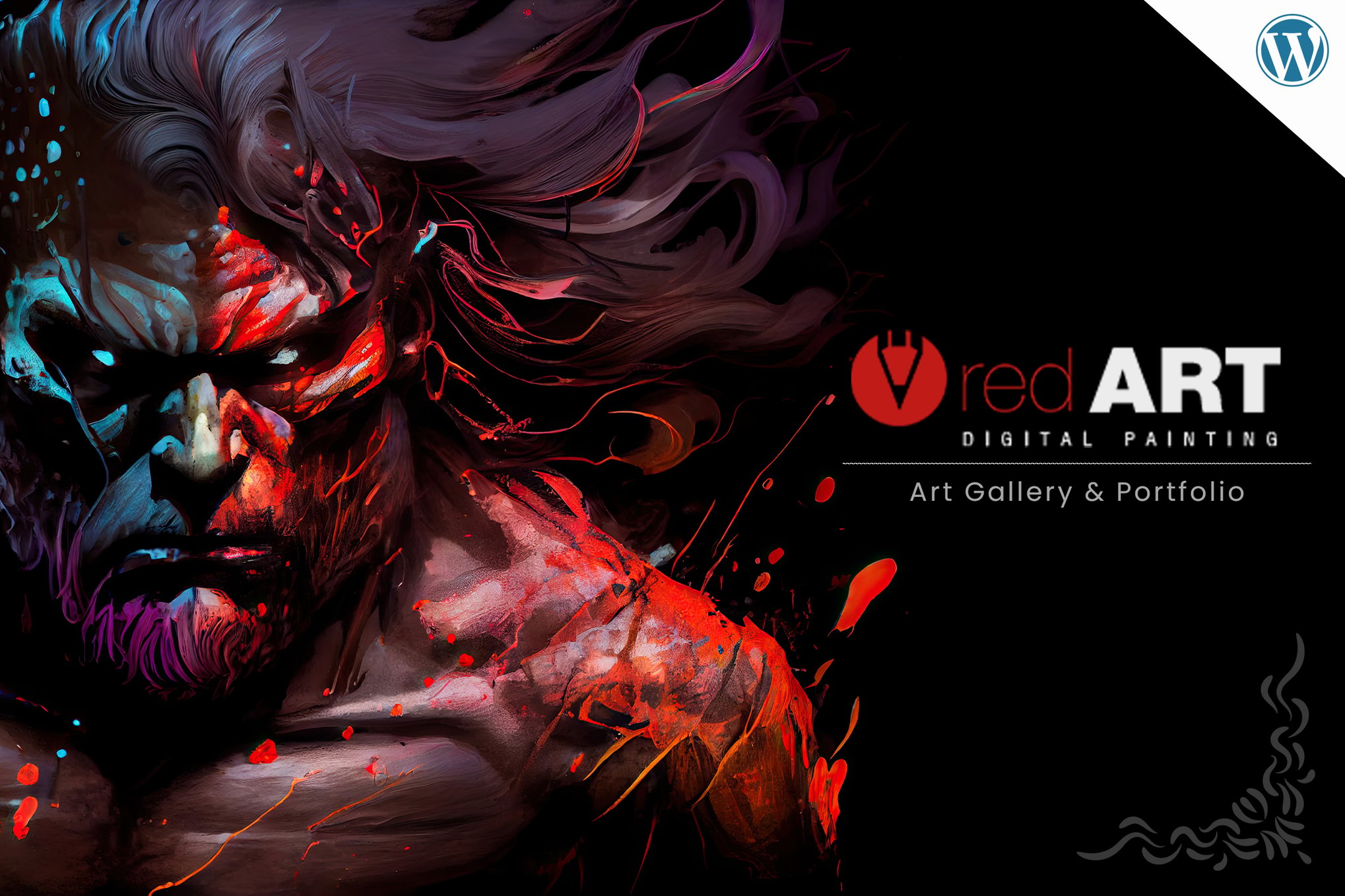 Red Art | Artist Portfolio theme cover image