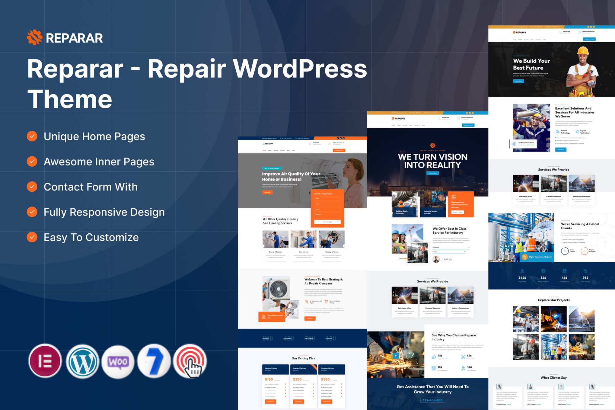 Reparar - Repair WordPress Theme theme cover image