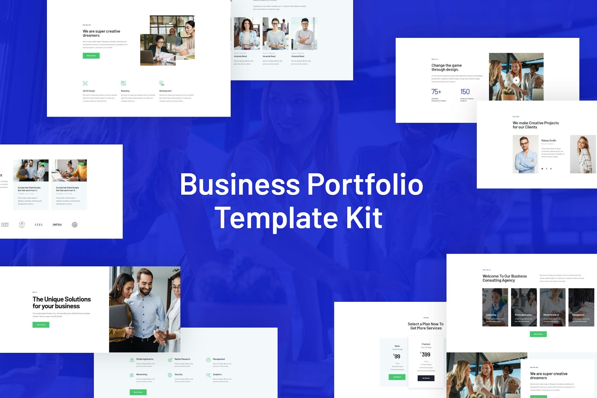 Rhodos - Business Portfolio Elementor Blocks & Template Kit template kit cover image