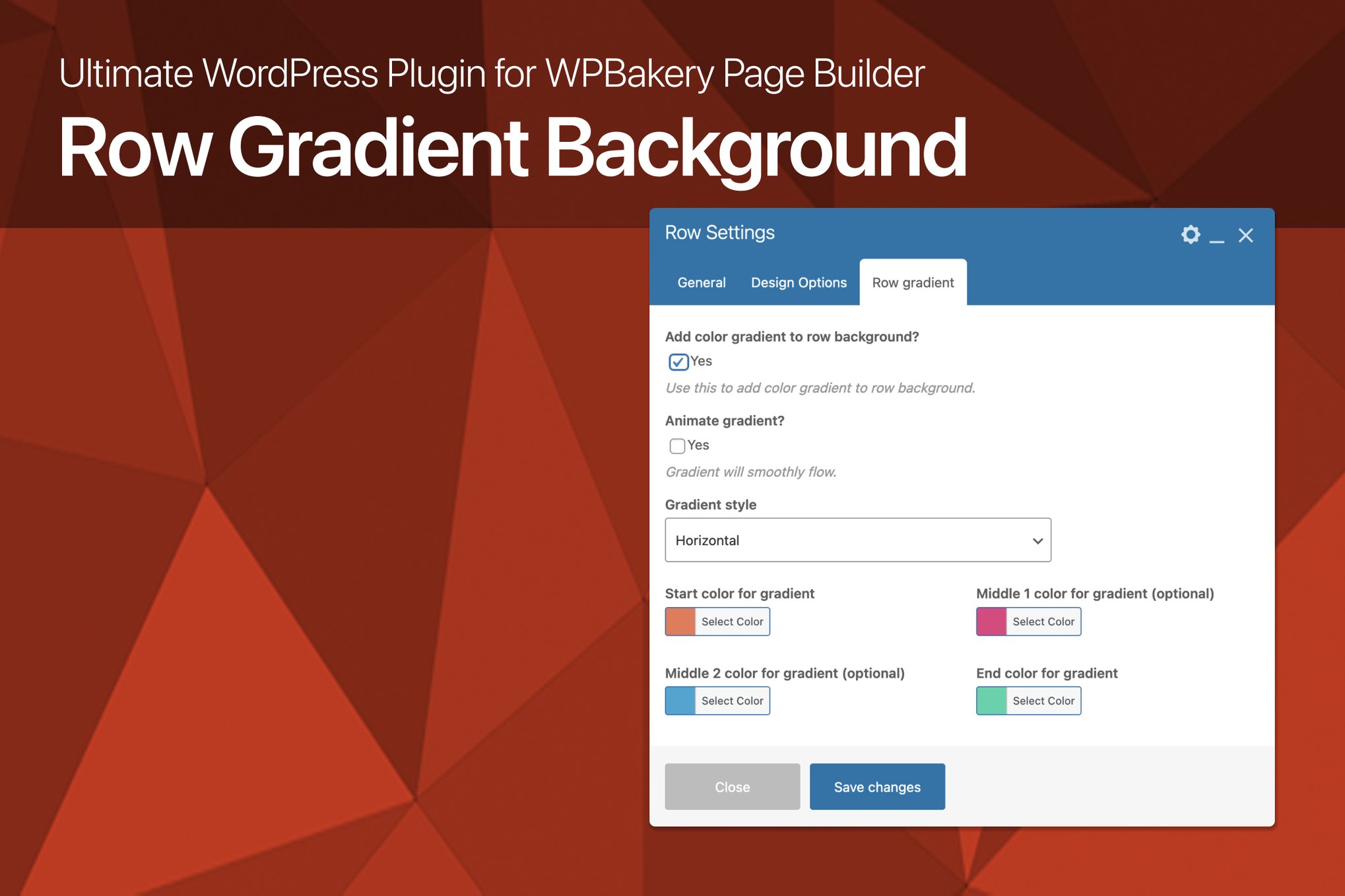 Row Gradient Background for WPBakery Page Builder plugin cover image