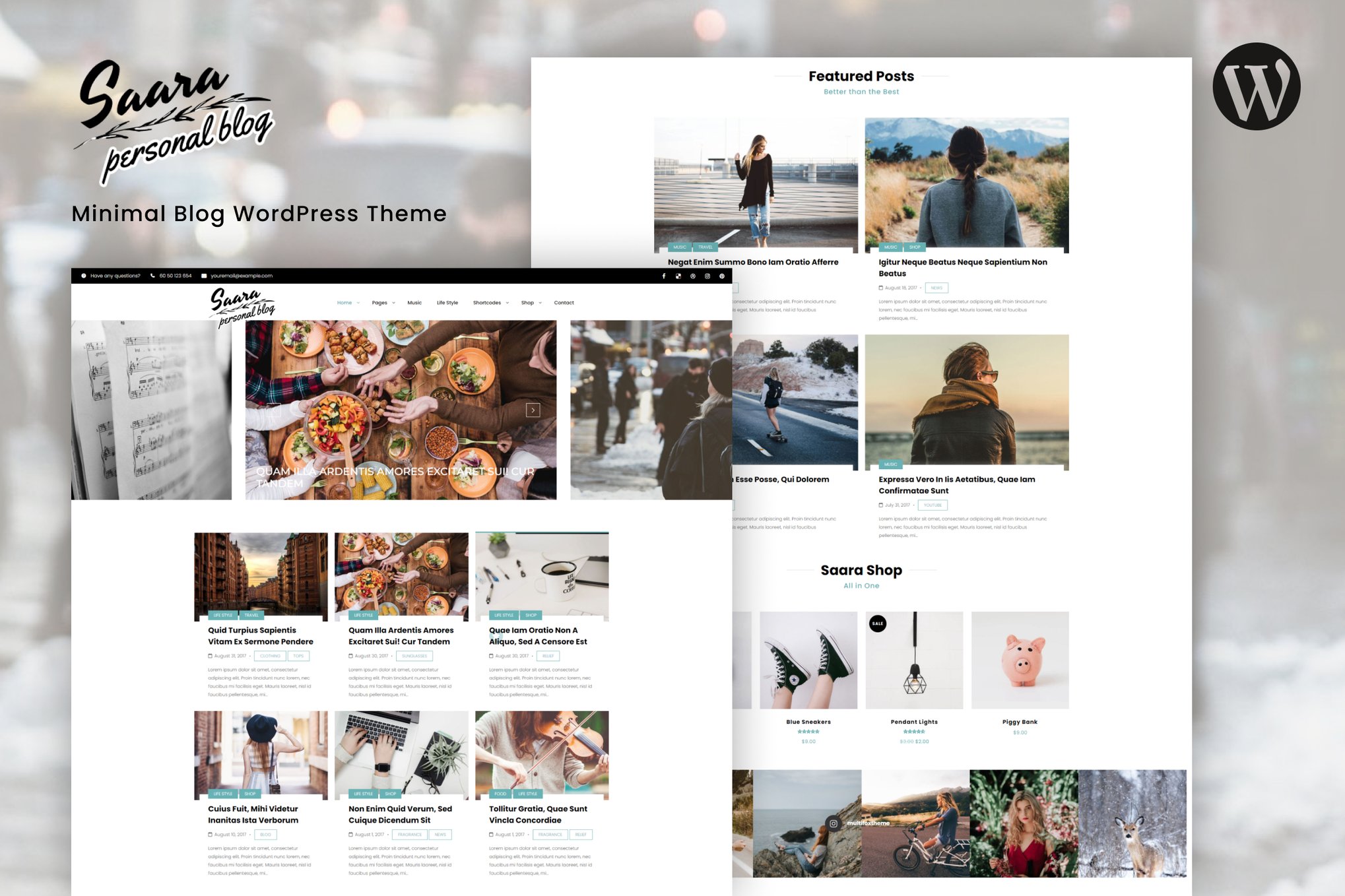 Saara – Minimal Blog WordPress Theme theme cover image