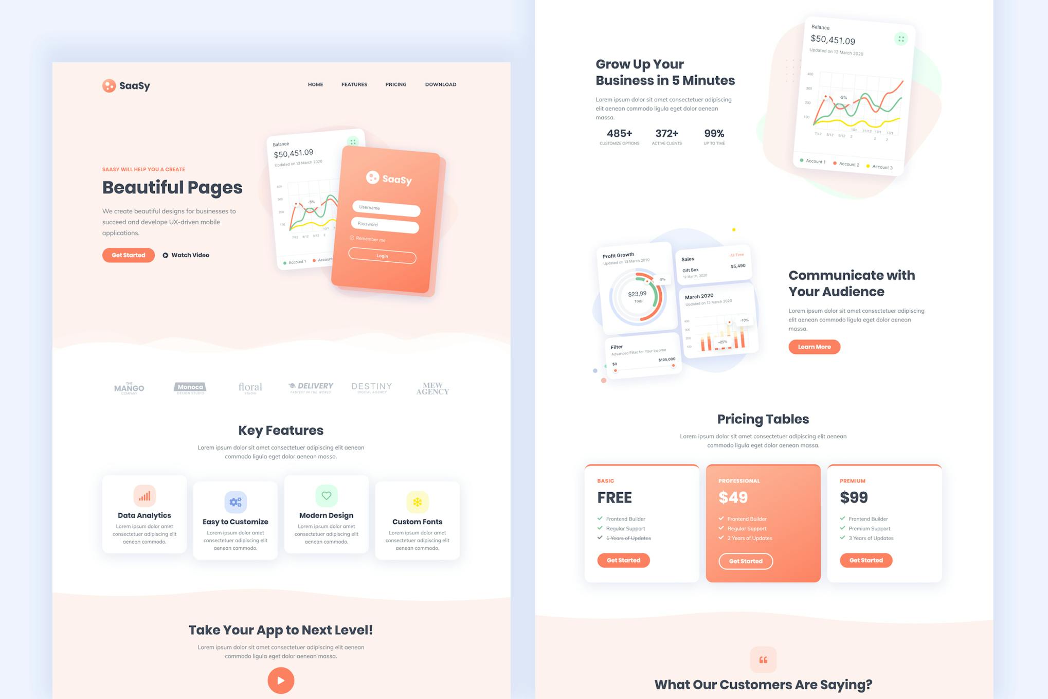 SaaSy - SaaS & App Landing Page Template Kit template kit cover image