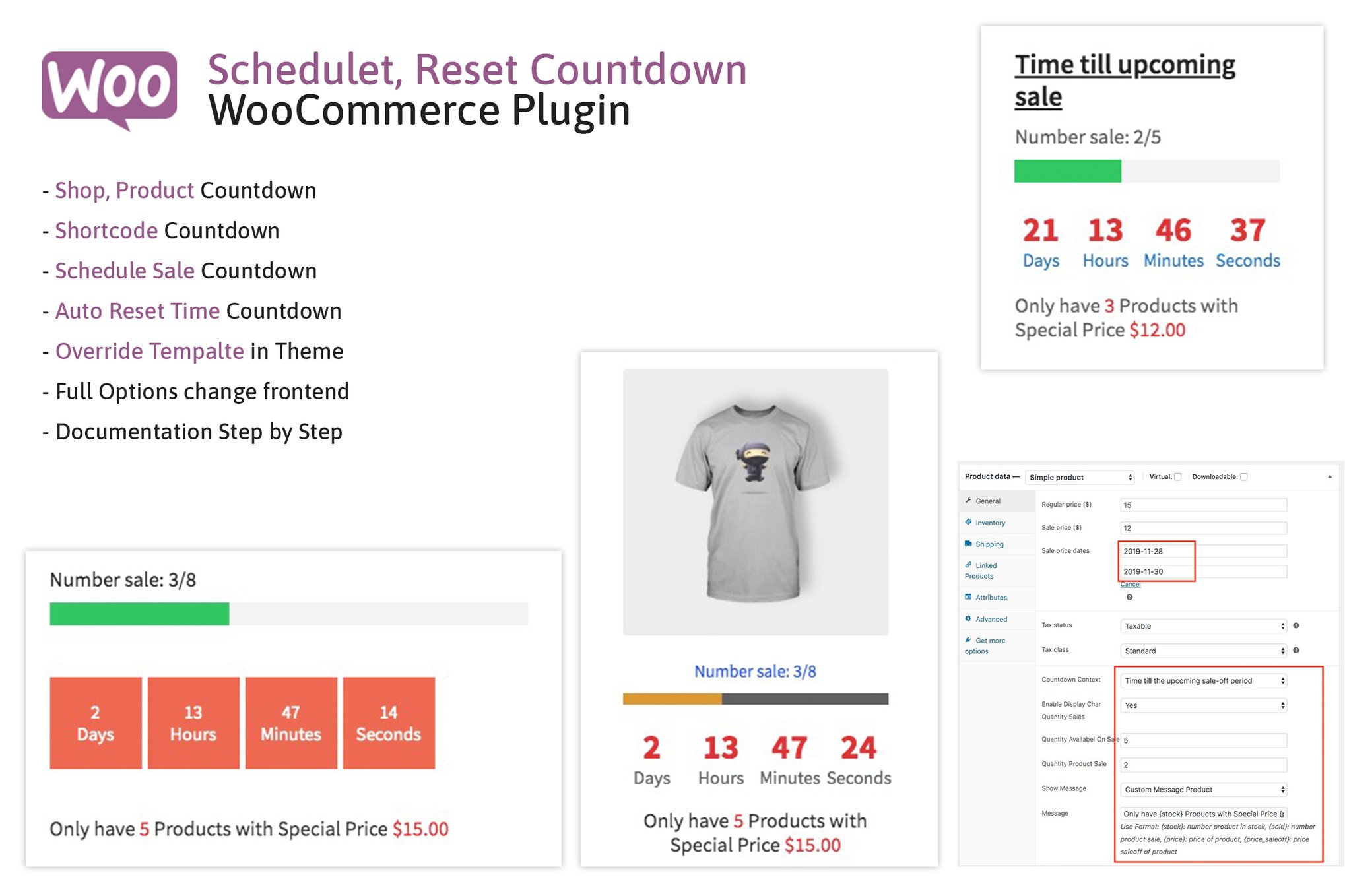 Schedule, Reset Countdown Plugin WooCommerce WooCP plugin cover image