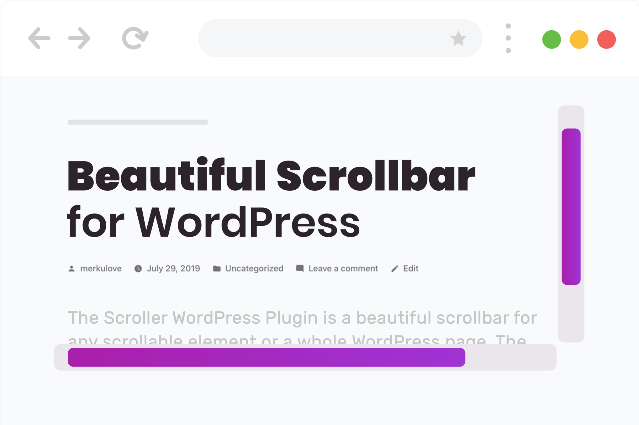Scroller - Beautiful Scrollbar for WordPress plugin cover image