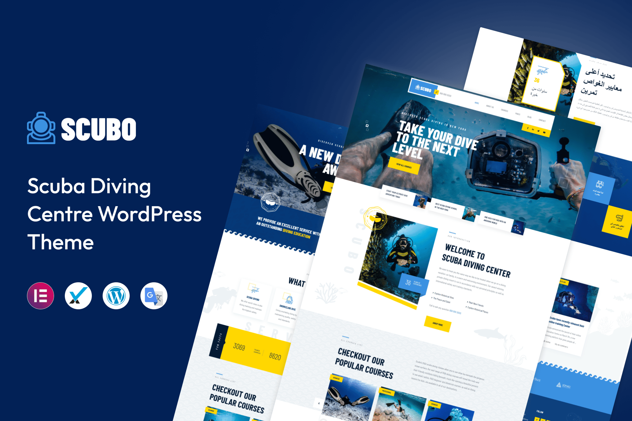 Scubo - Scuba Diving Centre WordPress Theme theme cover image