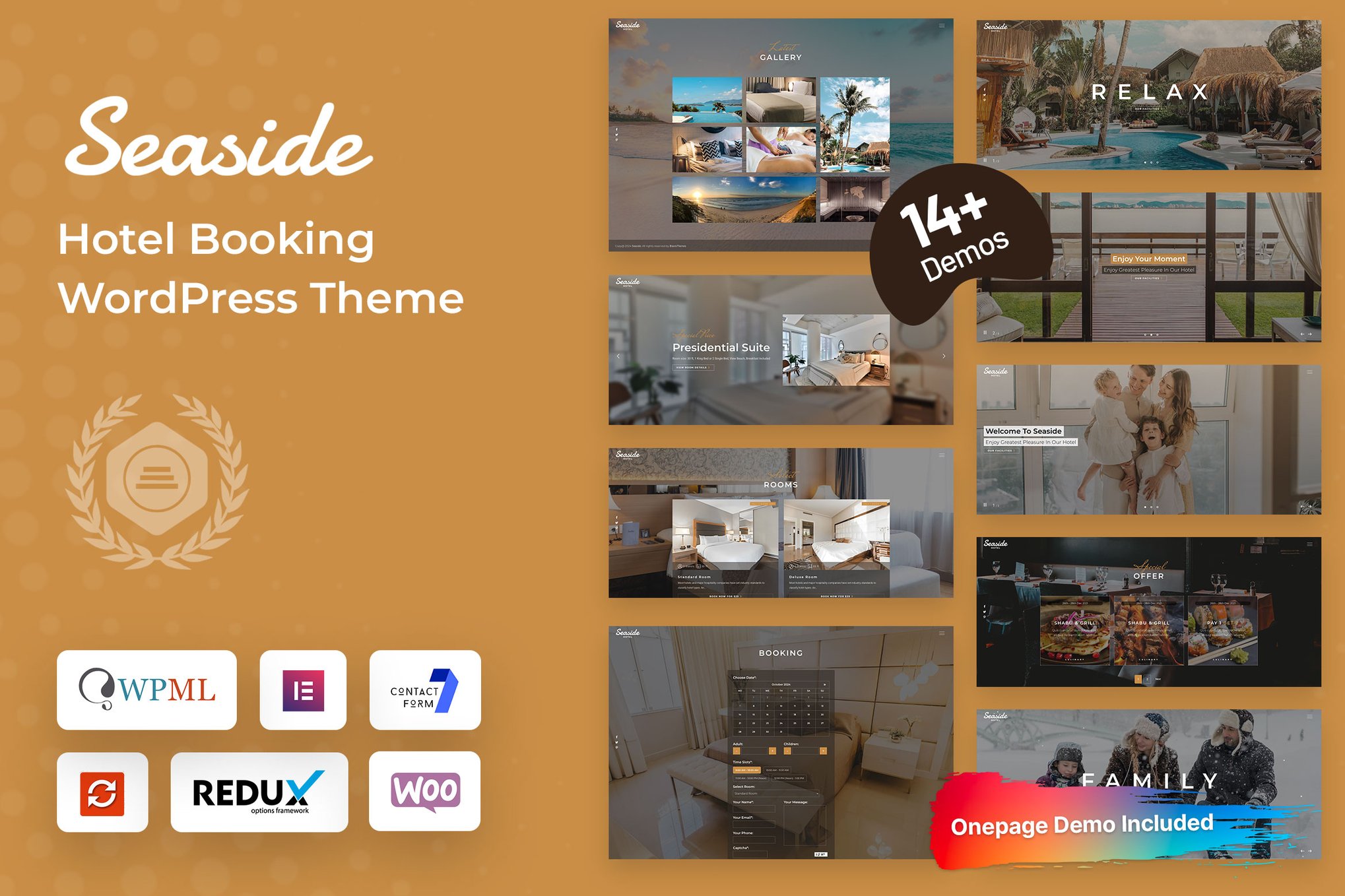 Seaside – Hotel Booking WordPress Theme theme cover image