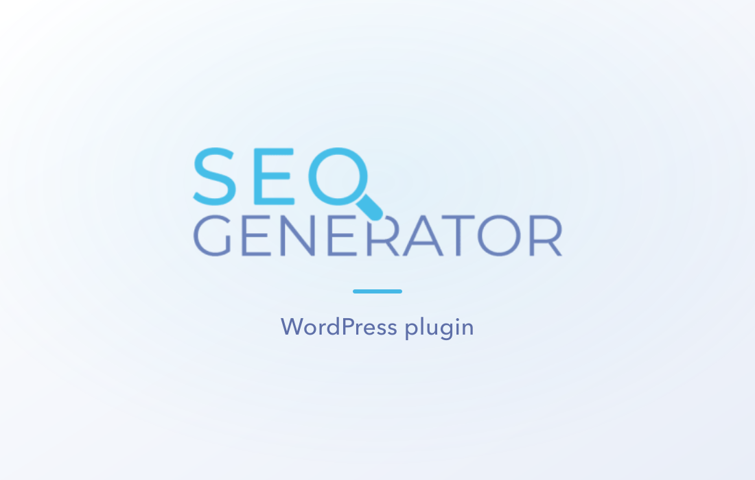 SEO Generator plugin cover image