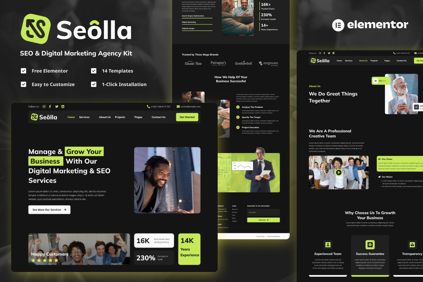 Seolla - SEO & Digital Marketing Agency Template Kit template kit cover image