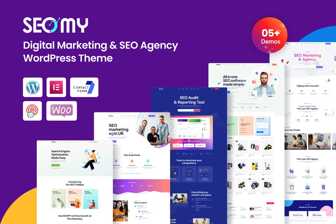 Seomy – Digital Marketing WordPress Theme theme cover image