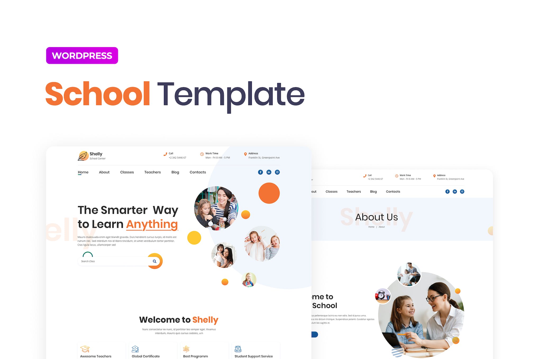 Shelly – School Template Kit for Elementor template kit cover image