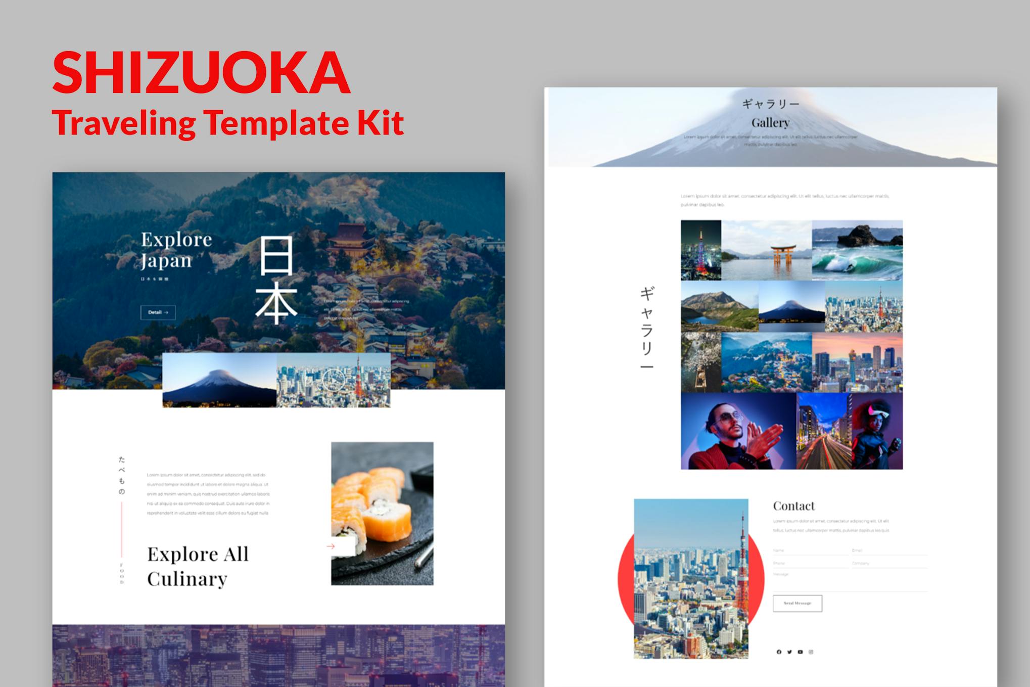 Shizuoka - Travel Elementor Template Kit template kit cover image