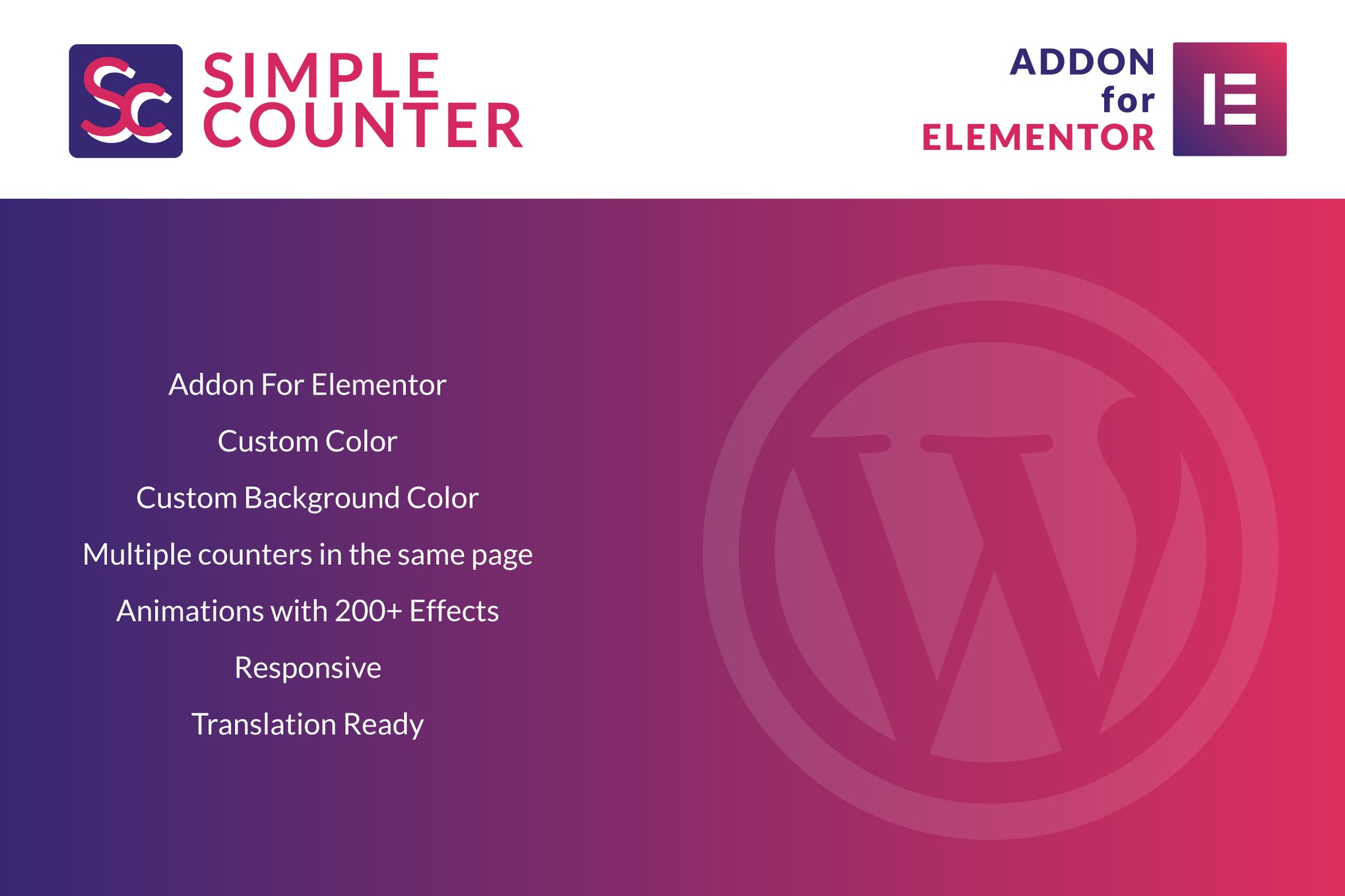 Simple Counter for Elementor WordPress Plugin plugin cover image