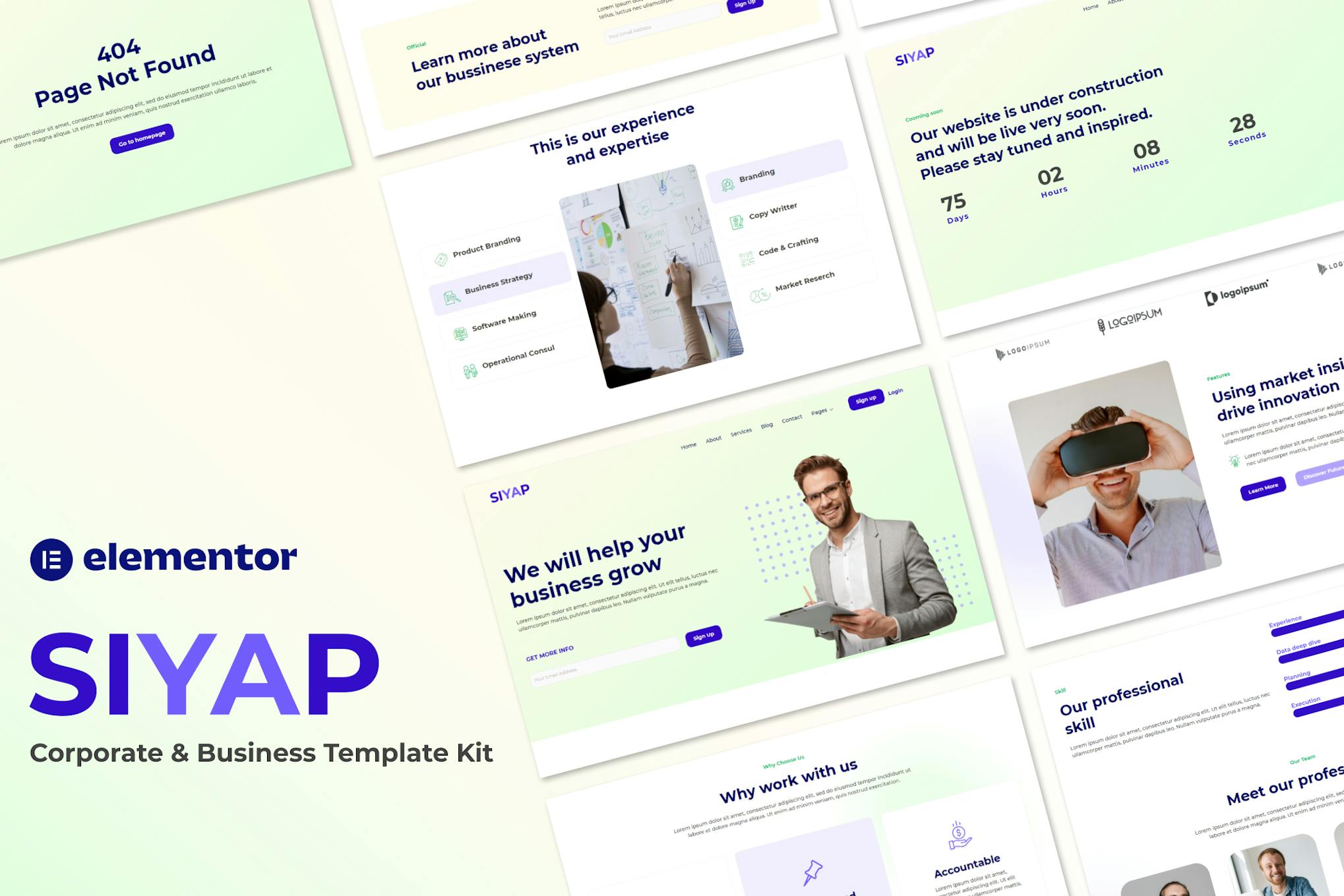 Siyap - Corporate & Business Elementor Template Kit template kit cover image
