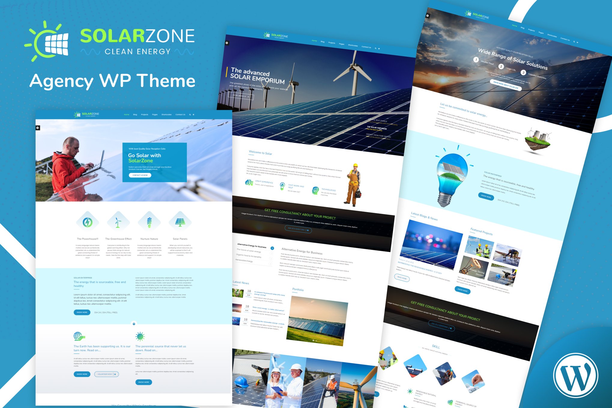 Solar Energy - Wind & Power Company theme cover image