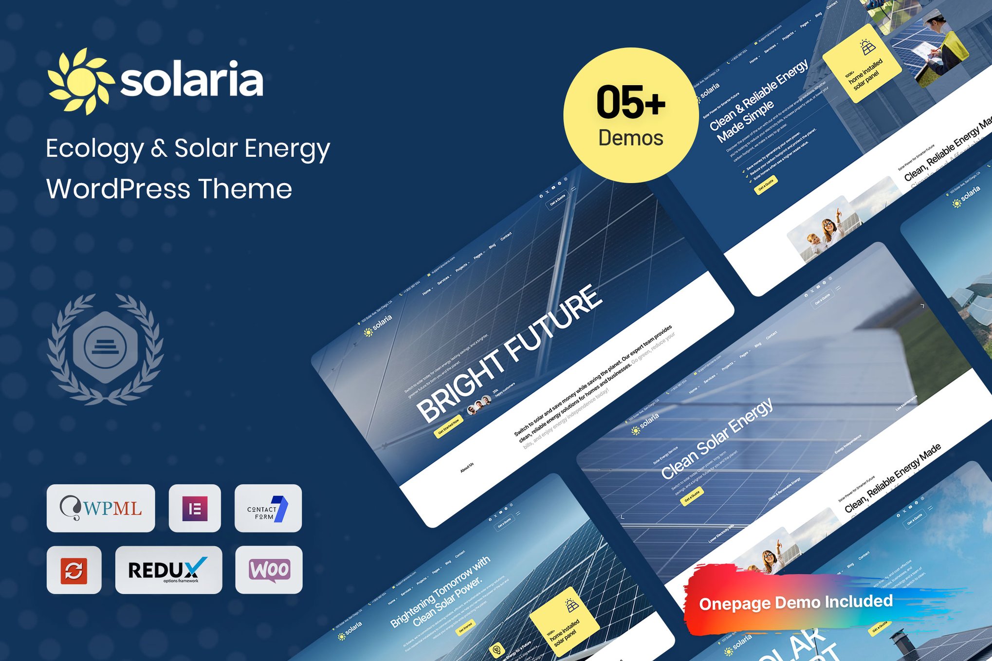 Solaria - Solar Energy & Ecology WordPress Theme theme cover image