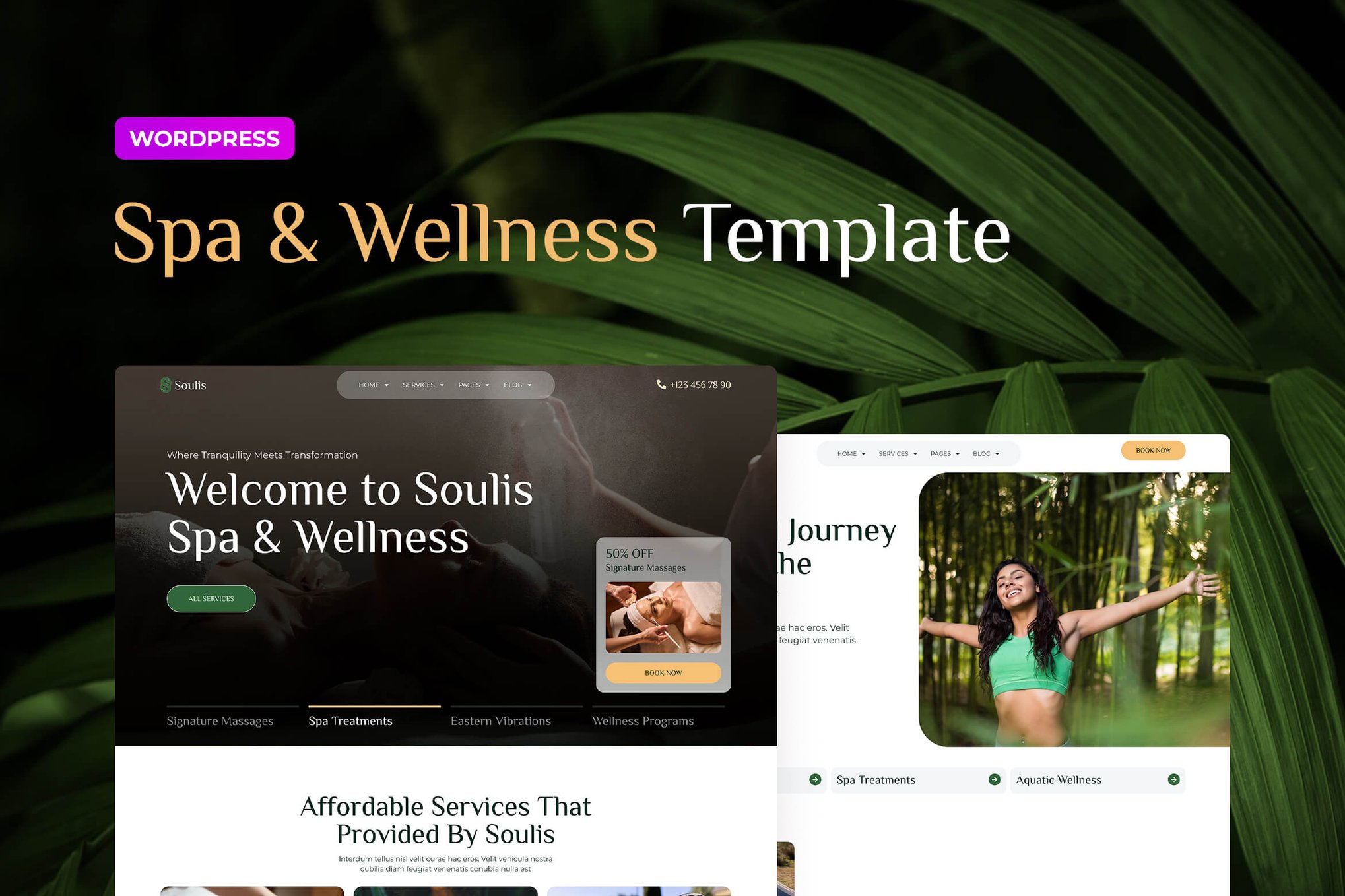 Soulis – Spa Elementor Pro Template Kit template kit cover image